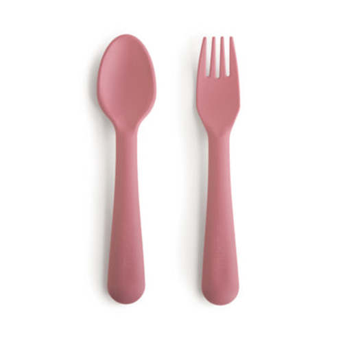 Mushie Baby Dinnerware Fork and Spoon Set