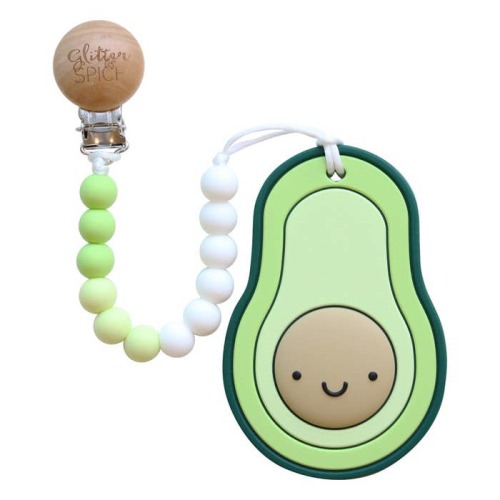 Whistle & Flute Avocado Teether w/ Clip
