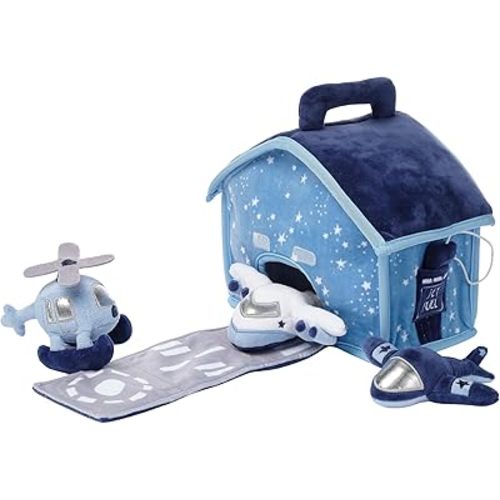 Bedtime Originals Interactive Airplane/Airport Plush Play Set with Stuffed Toys