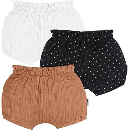 Gerber Baby Girls' 3-Pack Bubble Shorts
