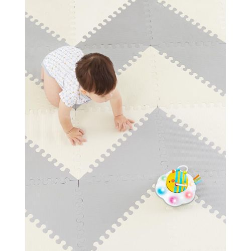 Playspot Geo Foam Floor Tiles - GreyCream