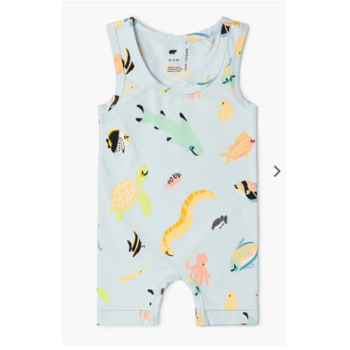 Organic Baby Clothes - Racerback Shortall - Monica+Andy