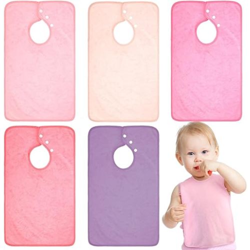 Hercicy Full Coverage Toddler Baby Bibs Terry Cloth Bibs with Snap Button for 2-4 Years Unisex Babies Feeding