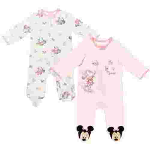 Disney Minnie Mouse Newborn Baby Girls 2 Pack Zip Up Sleep N' Plays Newborn to Infant