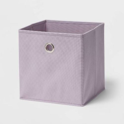 11" Fabric Cube Storage Bin Lavender - Room Essentials™