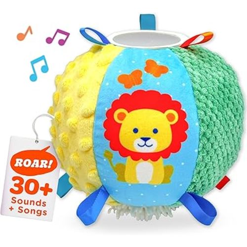 Move2Play, Hilariously Interactive Baby Ball with Music & Sound Effects | 1st Birthday Gift | Toddler Toy for Boys & Girls | Indoor/Outdoor