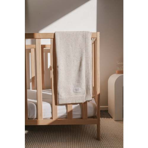 Speckled Knit Blanket | Milk