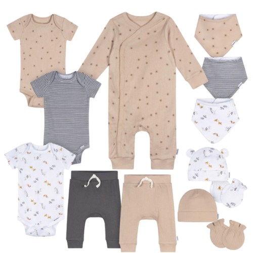 13-Piece Newborn Baby Neutral Safari Baby Essentials Gift Set – Gerber Childrenswear