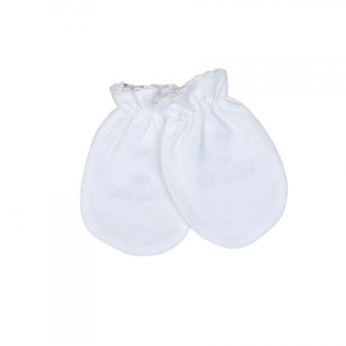 White Pima Baby Mittens