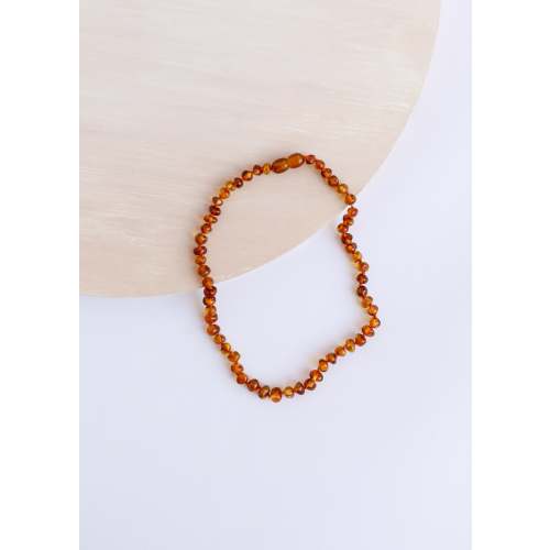 Polished Cognac Baltic Amber || Necklace