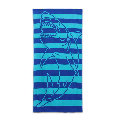 Mainstays Kids Cotton Blend Beach Towel, 30 x 60 inches, Shark