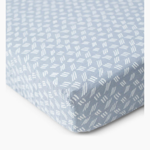 Little Unicorn Cotton Muslin Crib Sheet - Blue Grass