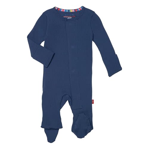 Magnificent Baby Boy 100% Cotton Footies with Magnetic Easy Close