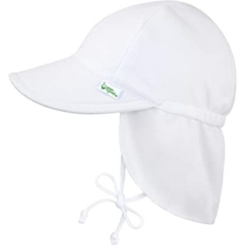 i play. by green sprouts Baby & Toddler Breathable Flap Hat All-day, UPF 50+ sun protection Wet or Dry