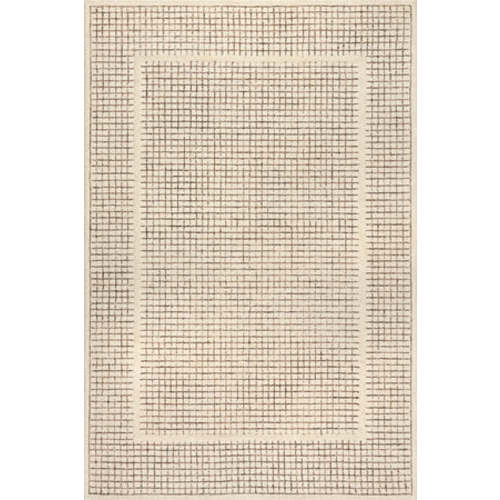 Chessie Checked Wool Rug | Ivory