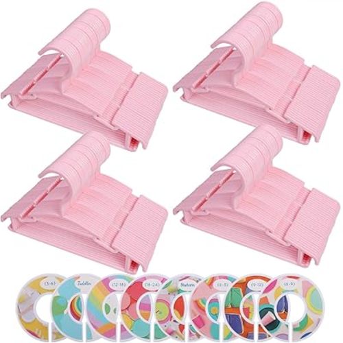 GoodtoU Baby Hangers for Closet Kids Hangers Chlid Hangers Nursery Hangers Infant Hangers Pink 100 Pack