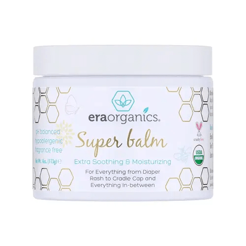 Era Organics Healing Ointment for Babies - USDA Certified Organic Natural Moisturizer Gentle on Sensitive Skin Prone To Baby Eczema, Cradle Cap (Infant Seborrheic Dermatitis), Rashes, Hives 4oz