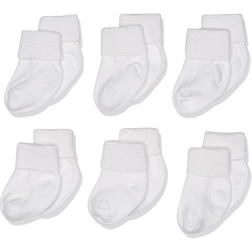 Jefferies Socks Baby Boys' Turn Cuff Bootie 6 Pair Pack (new born size)