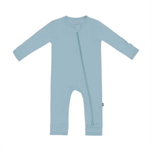 Zippered Romper in Dusty Blue