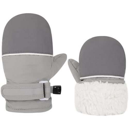 Toddler Gloves Kids Mittens Winter Warm Lined Fleece Gloves Waterproof Snow Baby Mitten for Boys Girls