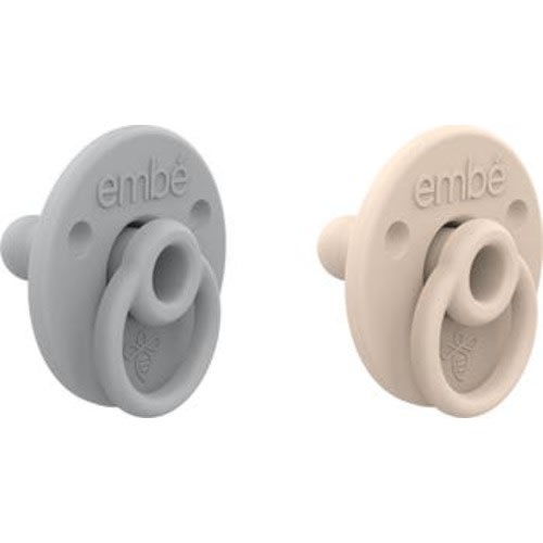 2-pack Baby Binnie Stow-Away Retractable Silicone Pacifier