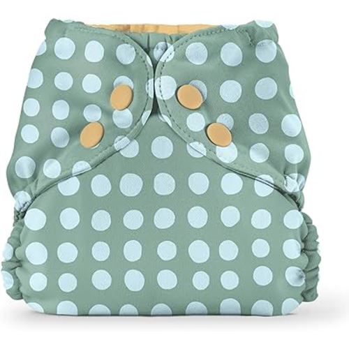 Esembly Cloth Diaper Outer, Swim Diaper, Waterproof Cloth Diaper Cover, Leak-Proof and Breathable Layer Over Prefolds, Flats or Fitteds, Reusable Diaper with Snap Closure - Size 2 (18-35lbs), Stellar