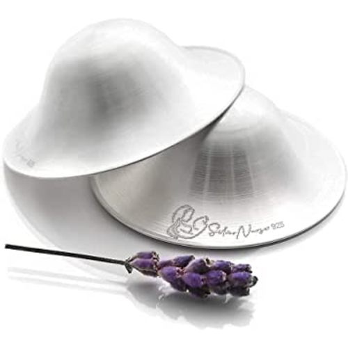 Silver Nursing Cups Nipple Cover Nipple Soother for Newborn Breastfeeding Moms, The Original 925 Silver Nursing Cups