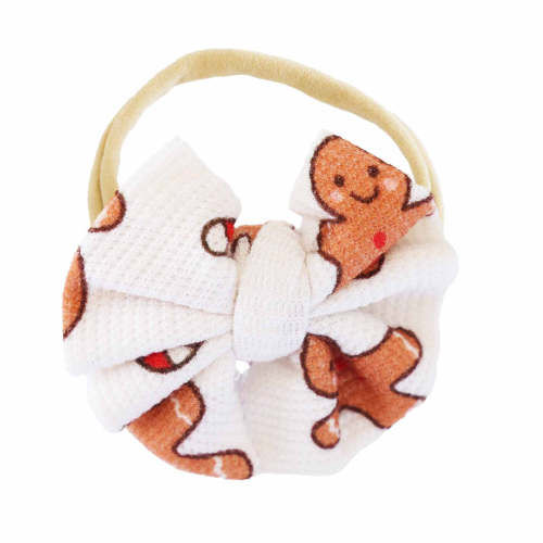 Sleigh Ride Sweets Bamboo Waffle Bow Headband