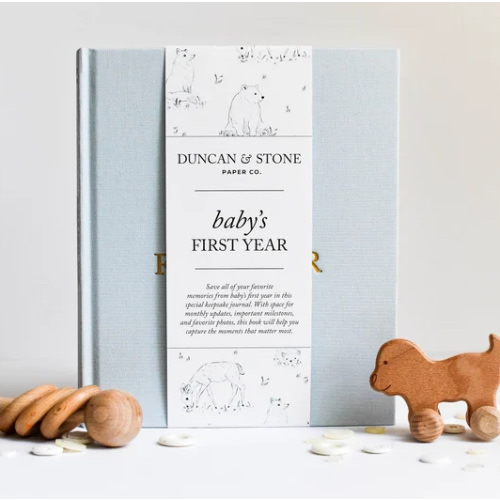 Baby Memory Book & Baby Photo Album | Baby Shower Gift for New Mom | Boy or Girl Milestone Scrapbook for Expecting Mom | First Year Journal