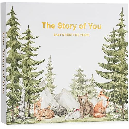 Keepsake Memory Book for Baby Boy and Girl A Milestone Book Gender Neutral Journal Scrapbook Photo Album