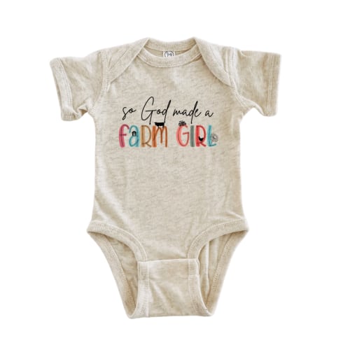So God Made a Farm Girl Onesie