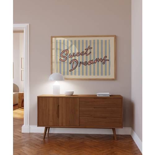 Sweet Dreams Poster, Trendy Wall Art, Apartment Decor, Retro Wall Art, Coquette Room Decor, Pink Wall Art, Y2K Room Decor, Retro Wall Art