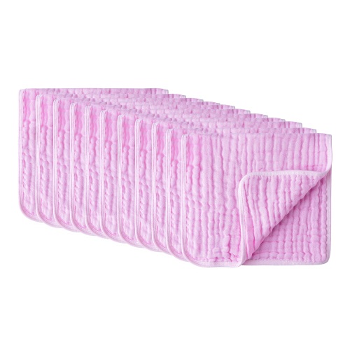Baby Muslin Burp Cloths - 11 Pack Large 100% Cotton - Washcloths 6 Layered Absorbent Burping Cloth Extra Absorbent Baby Burp Cloth Extra Soft for Girls