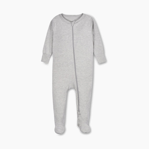 Gerber 2-Way Zip Snug Fit Footed Pajamas - Glacier Gray, 0-3 M