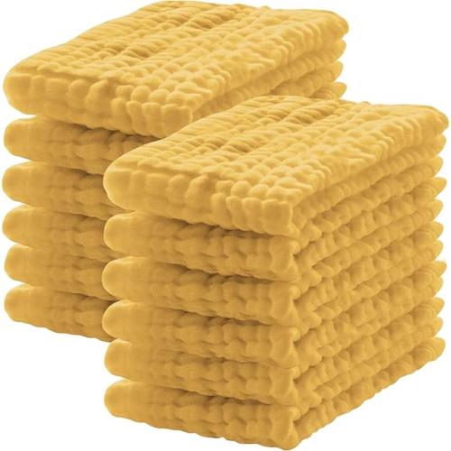 Pack Of 12 Cotton Muslin Burp Cloths