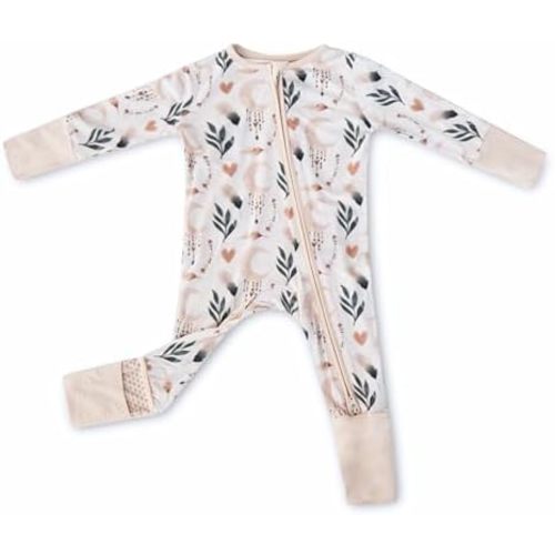 ITSY BITSY BOUTIQUE Viscose Bamboo Baby Pajamas - Boys and Girls Footie Sleeper Convertible 2-Way Zipper Sleeper