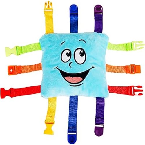 Buckle Toys - Bubbles Square - Toddler Learning Activity - Develop Motor Skills and Problem Solving - Travel Toy for Toddlers 1-3