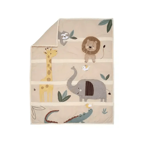 Jungle Story 3-Piece Infant Safari Tan Baby Crib Bedding Set
