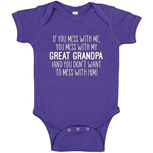 Don't Mess with My Great Grandpa Baby Bodysuit One Piece or Toddler T-Shirt Funny Great Grandfather Gift