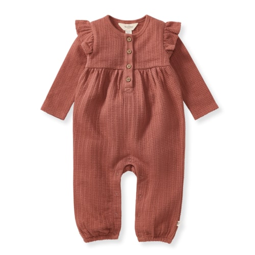 Dotted Rib Organic Baby Girl Jumpsuit – Burt's Bees Baby