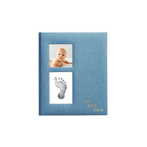 Pearhead® Linen Baby Memory Book in Blue ChambrayPearhead® Linen Baby Memory Book in Blue Chambray