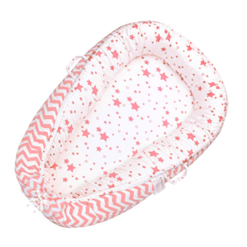 Rupoun Baby Lounger for Newborn Boys and Girls, Portable Infant Nest, Pink