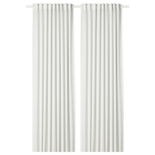 HILJA Curtains, 1 pair - with heading tape/white 57x98 "