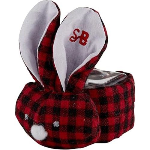 Stephan Baby Boo-Bunnie Comfort Toy & Boo Cube, Red & Black Flannel