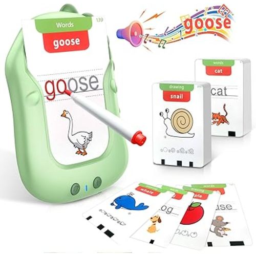 Preschool Learning Activities Toddler Toys Reusable Writing Drawing Talking Flash Cards Phonics Education Card Pocket Speech Therapy Toys for Boys and Girls, Xmas/Birthday Gift