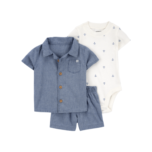 Baby 3-Piece Chambray Anchor Outfit Set - Carter's | Carter's