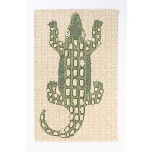 5x8 Hand Tufted Ally Alligator Hand-Tufted Wool Rug