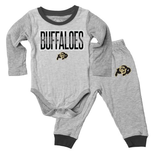 Infant Wes & Willy Heather Gray Colorado Buffaloes Jie Jie Long Sleeve Bodysuit & Pants Set