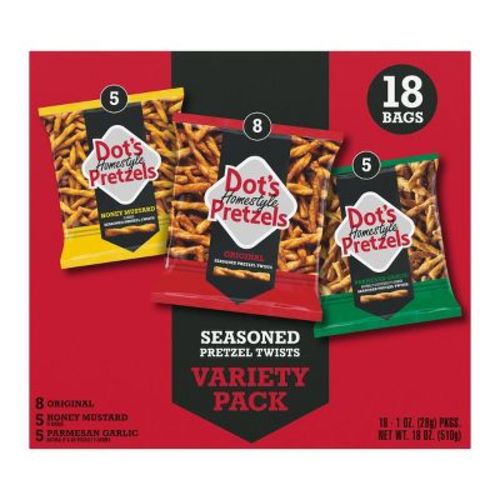 Dot's Homestyle Pretzels Twists Variety Pack - 18oz/18ct