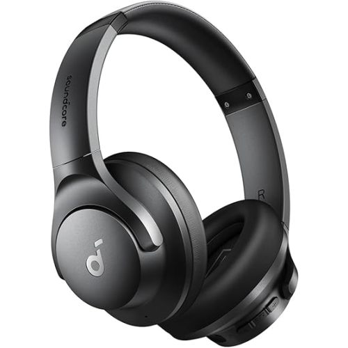 Soundcore by Anker Q20i Hybrid Active Noise Cancelling Headphones, Wireless Over-Ear Bluetooth, 40H Long ANC Playtime, Hi-Res Audio, Big Bass, Customize via an App, Transparency Mode